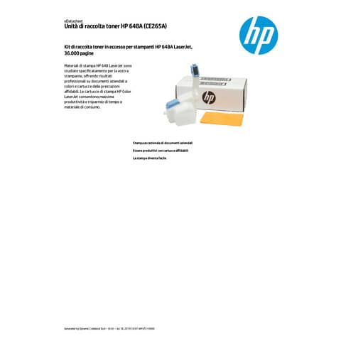 Collettore toner HP  CE265A